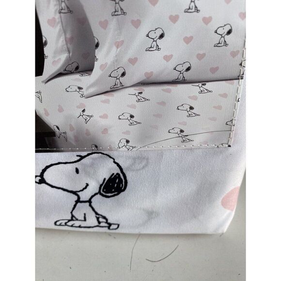 4 Pc Peanuts Snoopy Pink Hearts Valentines Day FULL Size Sheet Set Soft NEW - Picture 9 of 13